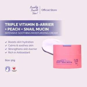 Finally Found You Moisturizer Triple Vitamin B-arrier + Peach + Snail Mucin