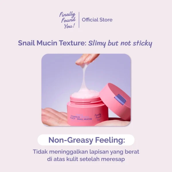 Finally Found You Moisturizer Triple Vitamin B-arrier + Peach + Snail Mucin