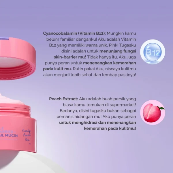 Finally Found You Moisturizer Triple Vitamin B-arrier + Peach + Snail Mucin