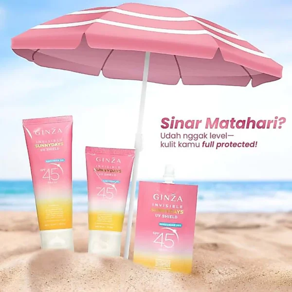 Ginza Invisible Sundays UV Shield Sunscreen Gel SPF 45 PA+++