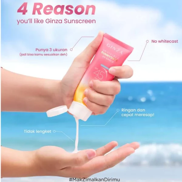 Ginza Invisible Sundays UV Shield Sunscreen Gel SPF 45 PA+++